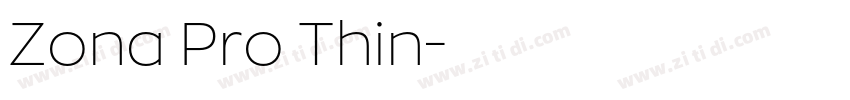 Zona Pro Thin字体转换
